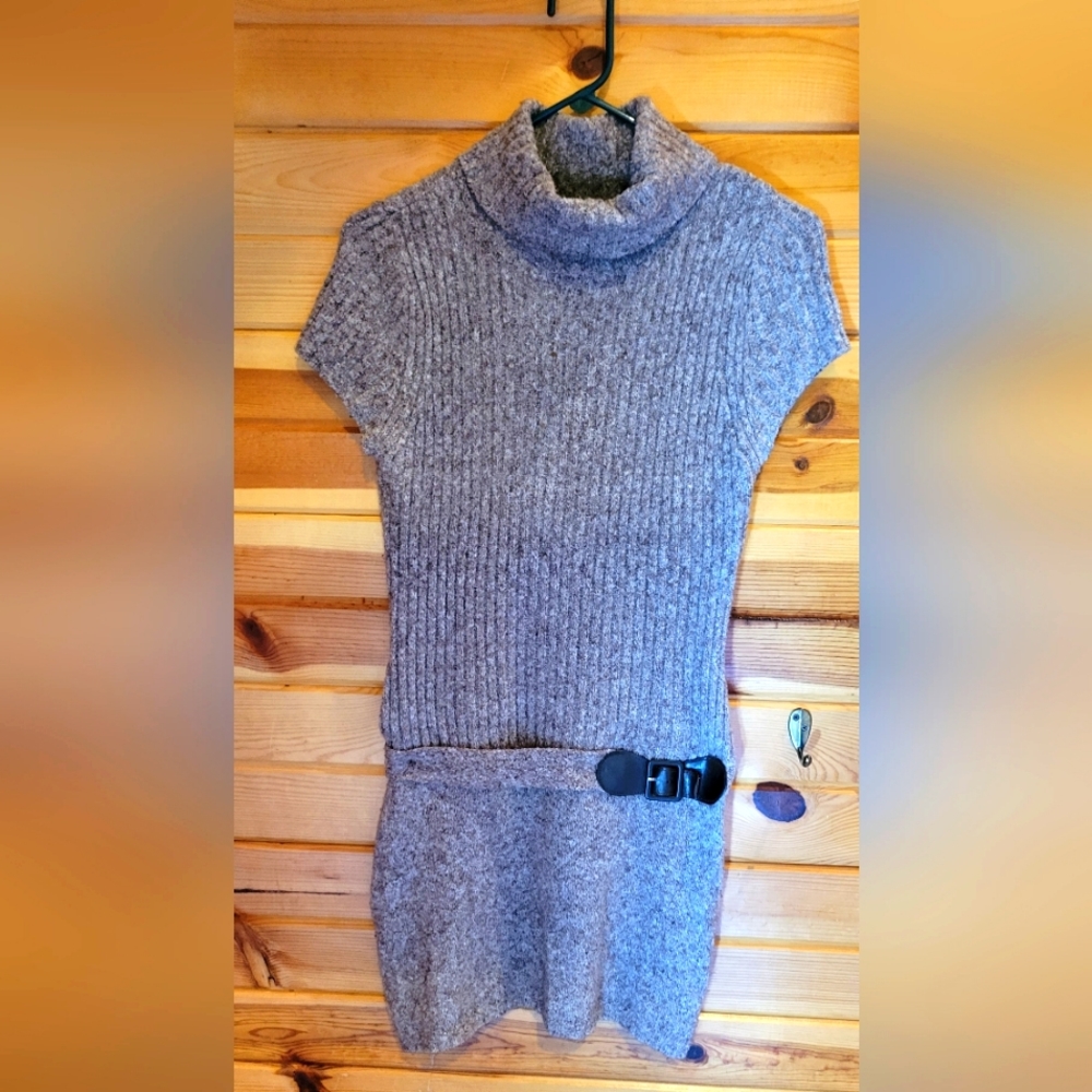 Light brown sweater dress